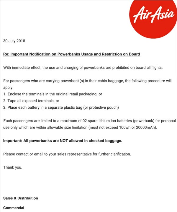 Air Asia power bank